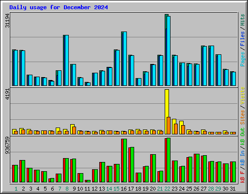 Daily usage for December 2024