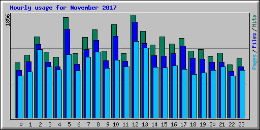 Hourly usage for November 2017