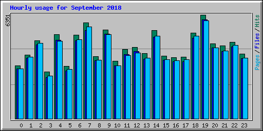 Hourly usage for September 2018