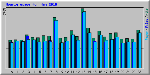 Hourly usage for May 2019