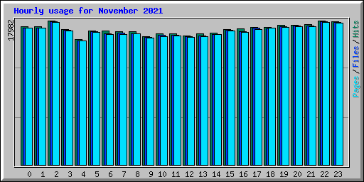 Hourly usage for November 2021