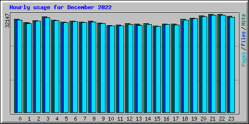 Hourly usage for December 2022