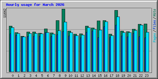 Hourly usage for March 2026